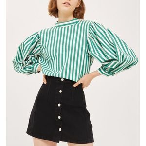 Topshop Balloon sleeve stripe too